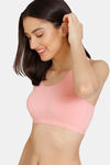 Zivame Girls Double Layered Non Wired Full Coverage Racerback Beginner Sports Bra (Pack of 2) - Multicolor — thumbnail 3